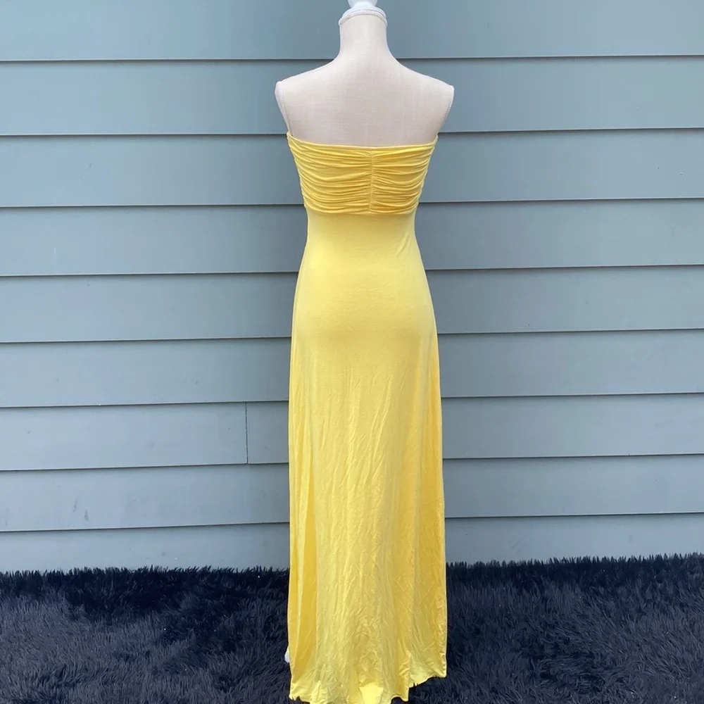 Sky brand yellow embellished strapless maxi dress - Picture 5 of 10